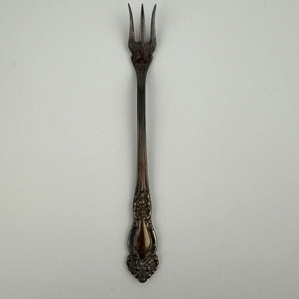 Reed & Barton FESTIVITY Tiger Lily 1945 Silverplate Flatware Cocktail Fork